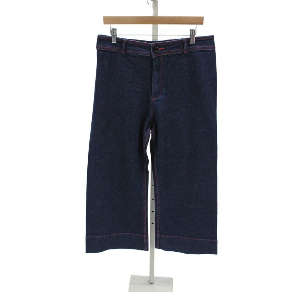 Love Binetti Women Cropped Blue Jeans 100% Cotton High Rise Size XL